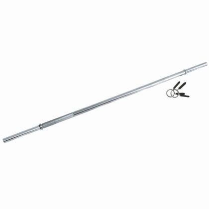 Bilanciere dritto cromato lunghezza 150 cm diametro 25 mm chiusura a molla