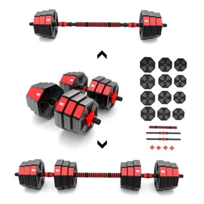 Set componibile HMS Manubri e Bilanciere con 20Kg di Pesi