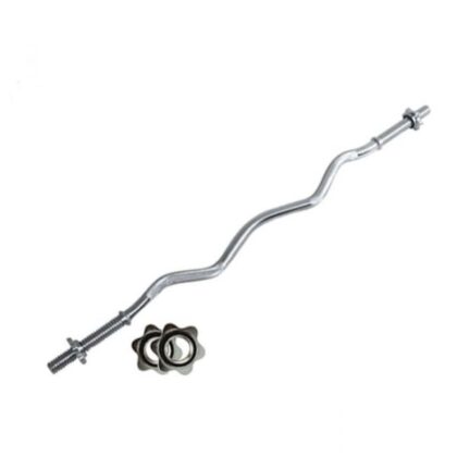 Bilanciere EZ Curl Toorx 120 cm cromato con chiusura a vite