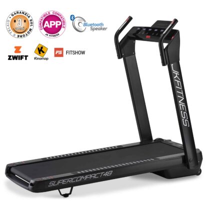 Tapis Roulant Salvaspazio Elettrico JK Fitness SC48 Super Compact Nero App