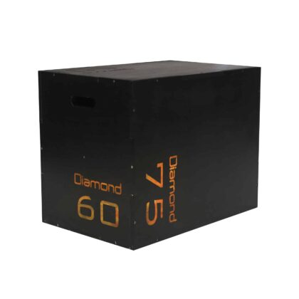 Diamond Plyo Box in legno 3 altezze Nero