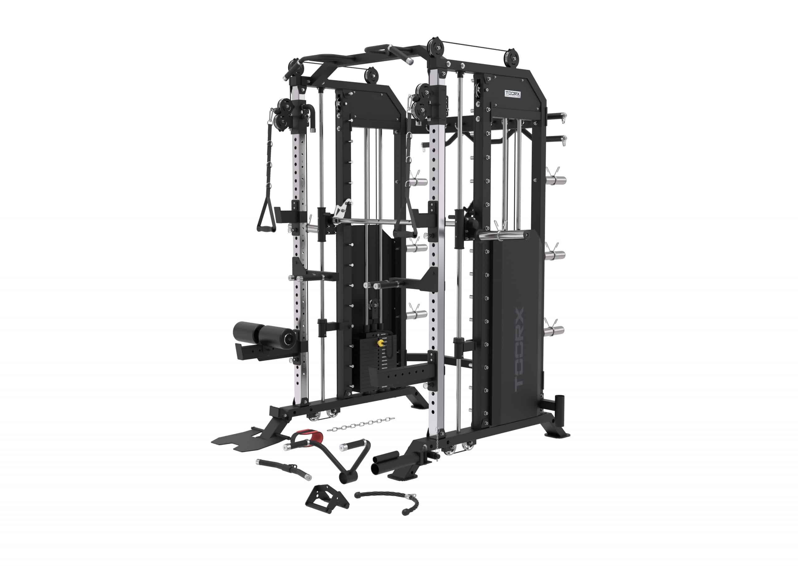Station De Musculation TOORX ASX-2000 All In One - Double Poulie, Smith Machine, Rack - Équipement Pro 3-en-1