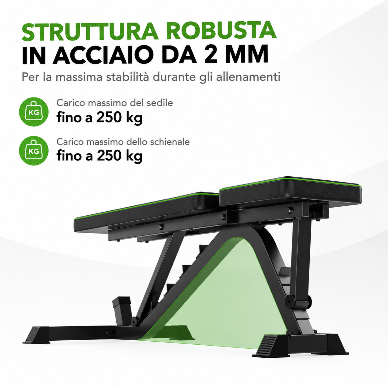 Panca regolabile - Struttura in acciaio